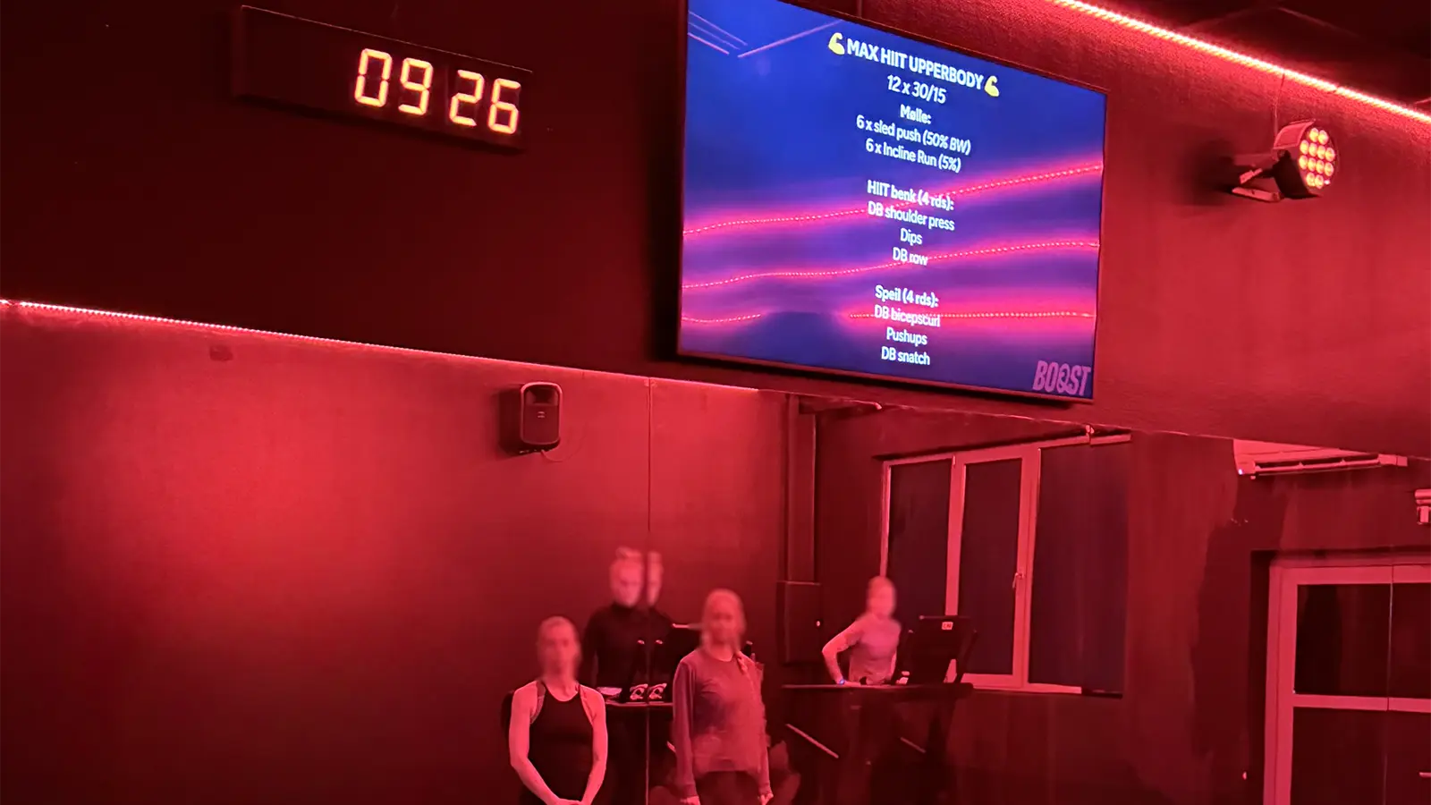 Digital signage as part of the workout