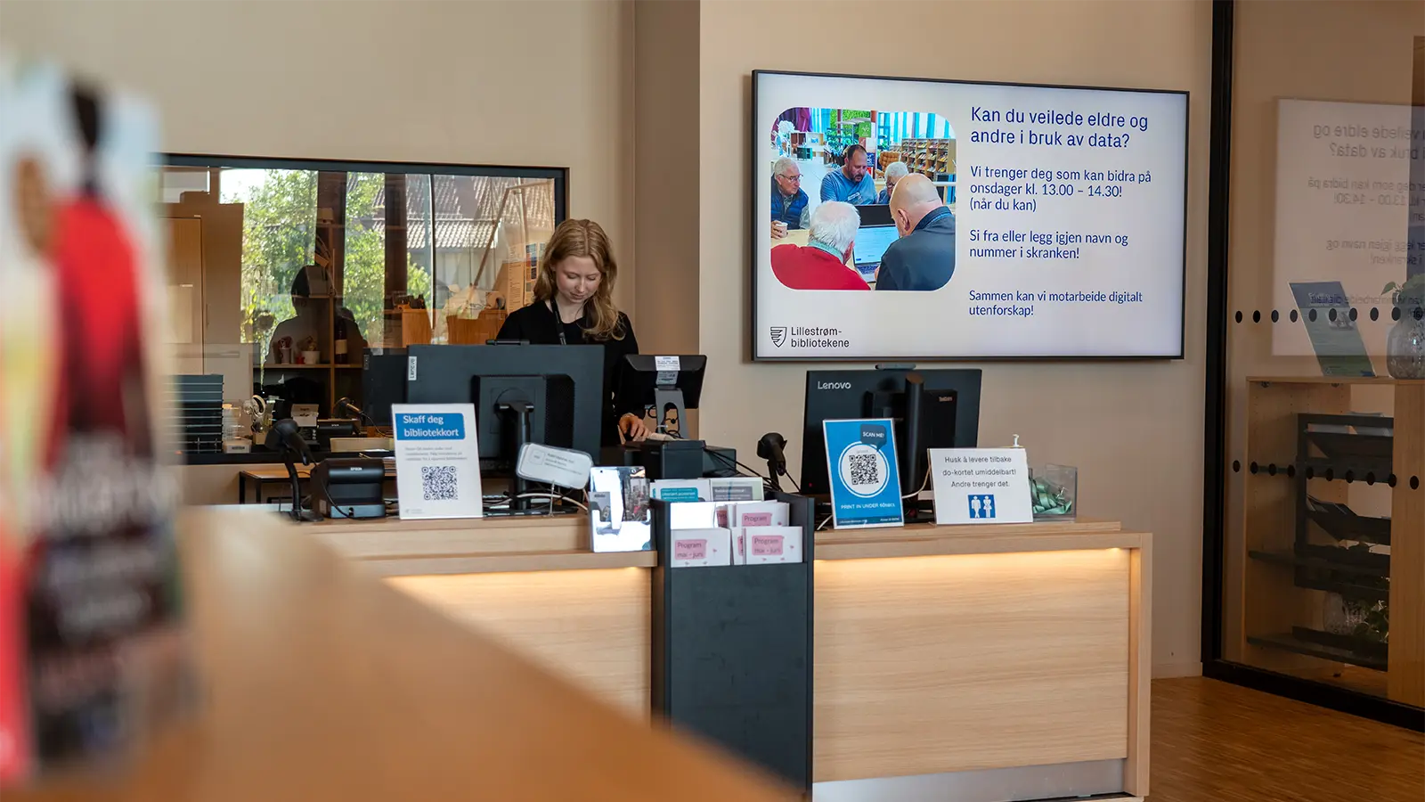 Managing digital signage across six libraries from one place